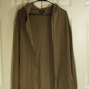 Brown hooded Cardigan